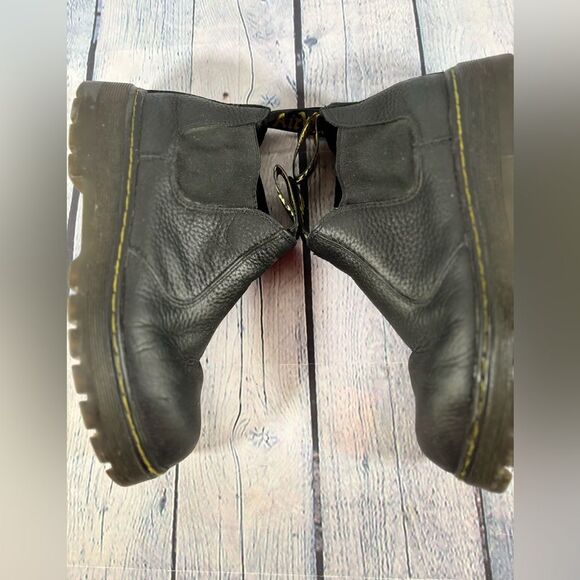 Dr Martens Black Tumbled Leather Rivet Steel Toe Utility Pull On Chelsea Boots 8 main image 5